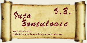 Vujo Bontulović vizit kartica